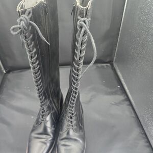 Unisa Black Lace-Up Women's Boots